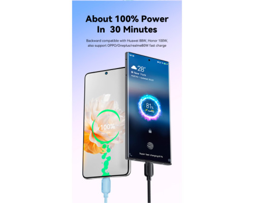 Дата кабель USB 2.0 AM to USB-C 2.0m 100W black Essager (EXC7A-WLA01-P)
