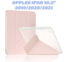 Чохол до планшета BeCover Ultra Slim Origami Transparent Apple Pencil Apple iPad 10.2 2019/2020/2021 Pink (711100)