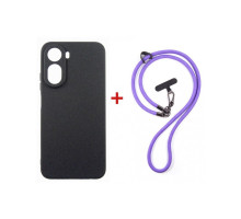Чохол до мобільного телефона Dengos Case + Cross-body Strap Xiaomi Redmi A7 Pro Black+Purple (DG-KM-CCRB-52)