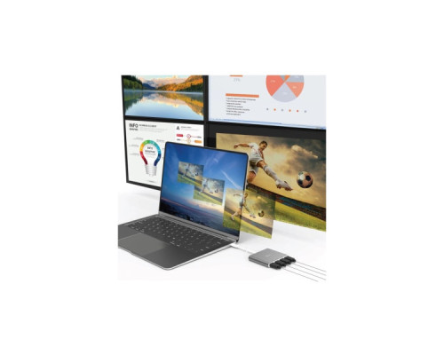 Адаптер USB-C to 4xHDMI F quad display J5create (JCA366-N)