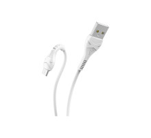 Дата кабель USB 2.0 AM to Micro 5P 1.0m 2.4A PVC X37 white HOCO (6931474710505)