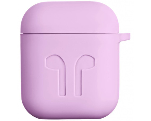 Чохол для навушників 2E для Apple AirPods Pure Color Silicone Imprint 1.5 мм Lavende (2E-AIR-PODS-IBSI-1.5-LV)