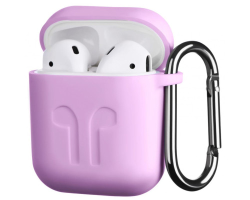 Чохол для навушників 2E для Apple AirPods Pure Color Silicone Imprint 1.5 мм Lavende (2E-AIR-PODS-IBSI-1.5-LV)