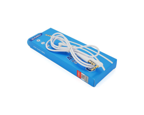 Кабель мультимедійний 3.5mm M to 3.5mm M 1.0m white iKAKU (YT-AUXGJ(M)/(M)-KSC-521-W)