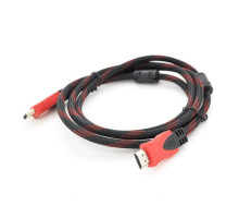 Кабель мультимедійний HDMI to HDMI 25.0m v1.4, OD-7.4mm Black/RED Merlion (YT-HDMI(M)/(M)NY/RD-25m)