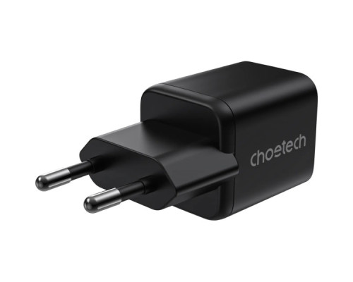 Зарядний пристрій Choetech 1xUSB-C PD30W PPS + 1xUSB QC3.0 (PD5012-EU-BK)