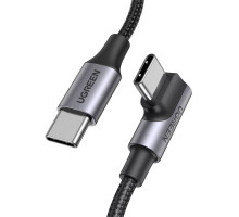 Дата кабель USB-C 2.0 to USB-C 1.0m 90° corner US334 black Ugreen (70643)