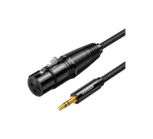 Кабель мультимедійний 3.5mm M to XLR F 2.0m AV182 black Ugreen (20244)