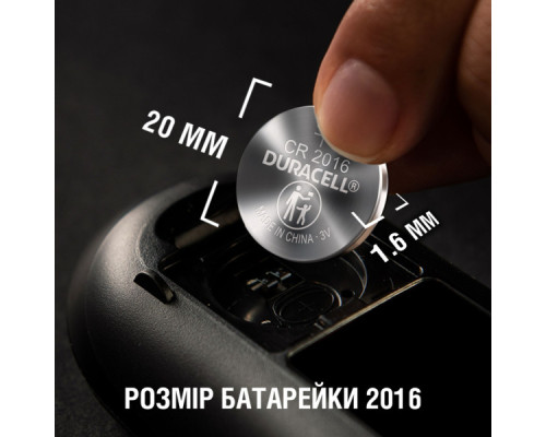 Батарейка CR 2016 спеціальна літієва типу таблетка 2016 3V, 2 шт. в упаковці Duracell (5007667/5010969/5014810)