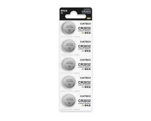 Батарейка CR 2032 coin cell battery * 5 CUKTECH (CKCR2032CNWT)