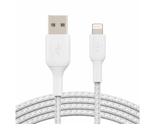 Дата кабель USB 2.0 AM to Lightning 1.0m white Belkin (CAA002BT1MWH)