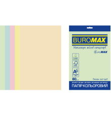 Папір Buromax А4, 80g, PASTEL, 5colors, 50sh EUROMAX (BM.2721250E-99)