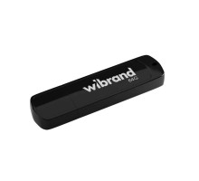 USB флеш накопичувач Wibrand 64GB Grizzly Black USB 2.0 (WI2.0/GR64P3B)