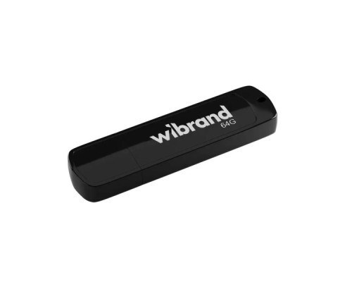 USB флеш накопичувач Wibrand 64GB Grizzly Black USB 2.0 (WI2.0/GR64P3B)