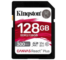 Карта пам'яті Kingston 128GB SDXC class 10 UHS-II U3 Canvas React Plus (SDR2/128GB)