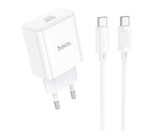 Зарядний пристрій HOCO C76A Pro Majestic USB-C PD30W + cable USB-C to USB-C White (6942007616324)