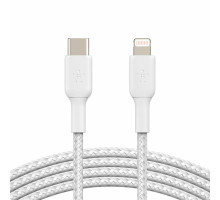 Дата кабель USB 2.0 AM to Lightning 1.0m BRAIDED white Belkin (CAA004BT1MWH)