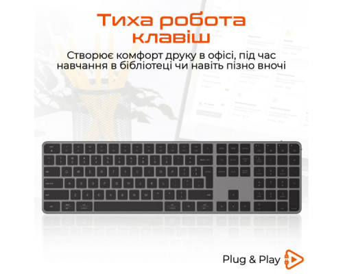Клавіатура Meetion K230 Bluetooth/Wireless Black (MT-K230MW-A-RUA)