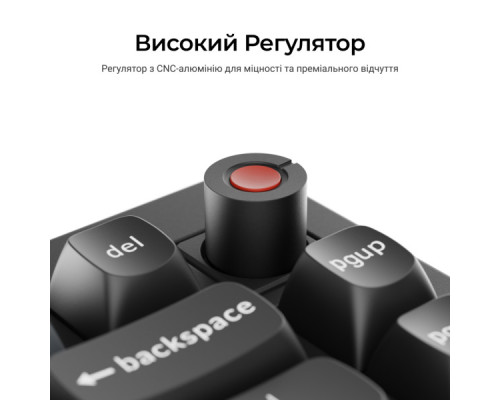 Клавіатура Keychron V1 8K Keychron Super Red Switch RGB USB UA Black (V1W-D1-UA)