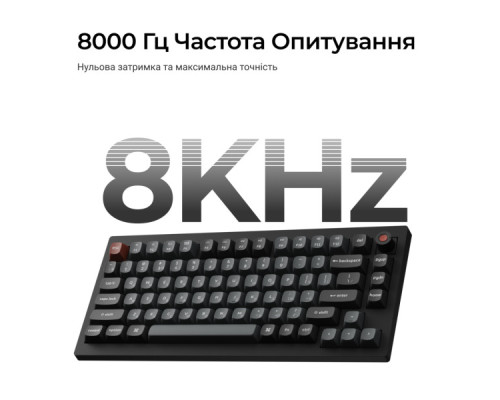 Клавіатура Keychron V1 8K Keychron Super Red Switch RGB USB UA Black (V1W-D1-UA)