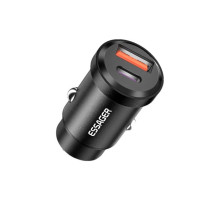 Зарядний пристрій Essager 1xUSB-C 30W + 1xUSB black (ECCAC-TL01)