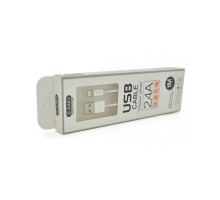 Дата кабель USB 2.0 AM to Lightning 1.0m YUANZHUANG White 2.4А iKAKU (YUANZHUANG)