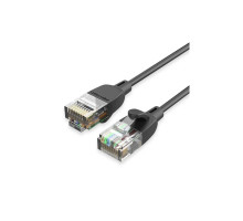 Патч-корд 0.5м, UTP cat 6A RJ-45 slim black Vention (IBIBD)