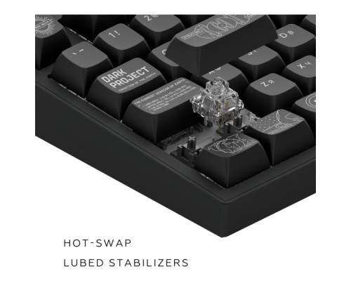 Клавіатура Dark Project ALU81 Terra Nova PBT RGB Mech G3MS Moonstone Black (DPKB_NOVA_81_ANSI_BLACK_UA)