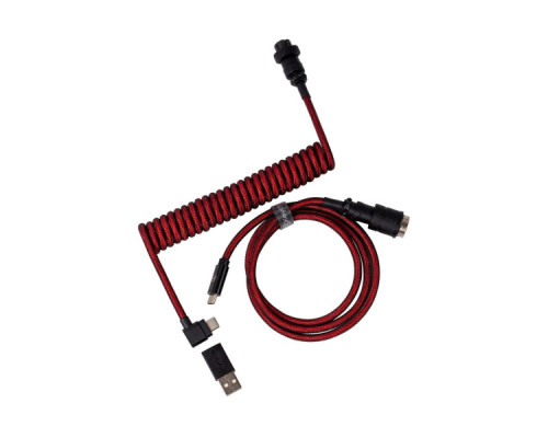 Дата кабель USB 2.0 AM to USB-C 1.08m Premium Coiled Aviator Angled red Keychron (CAB4_KEYCHRON)