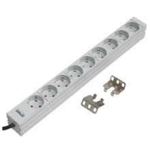 Силовий блок 19" 1U, 9хShuko, вилка С14 Zpas (W-LZ30-09-SU-000-K)
