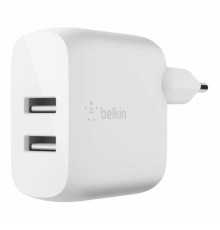 Зарядний пристрій Belkin Home Charger (24W) DUAL USB 2.4A, white (WCB002VFWH)