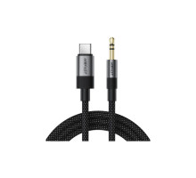 Кабель мультимедійний USB-C to 3.5mm M 0.15m black Acefast (6974316285274)