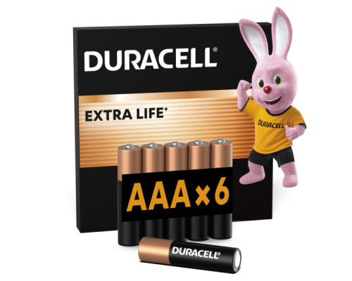 Батарейка Duracell AAA лужні 6 шт. в упаковці (5000394107472 / 81483511)
