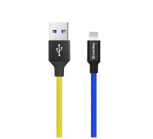 Дата кабель USB 2.0 AM to Lightning 1.0m National ColorWay (CW-CBUL052-BLY)