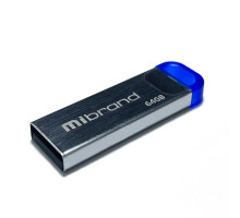 USB флеш накопичувач Mibrand 64GB Falcon Silver-Blue USB 2.0 (MI2.0/FA64U7U)