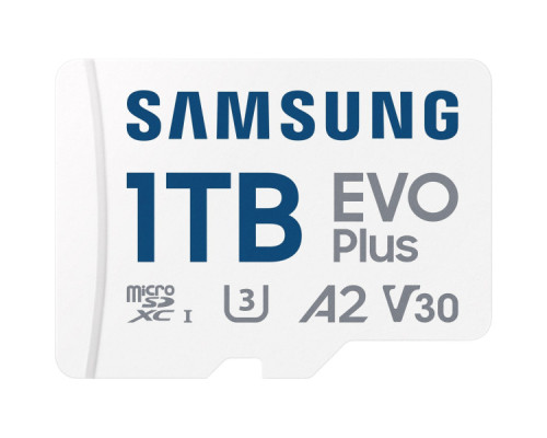 Карта пам'яті Samsung 1TB microSDXC Class UHS-I U3 V30 A2 EVO Plus + SD Adapter (MB-MC1T0SA/EU) Карта пам'яті Samsung 1TB microSDXC Class UHS-I U3 V30 A2 EVO Plus + SD Adapter (MB-MC1T0SA/EU)