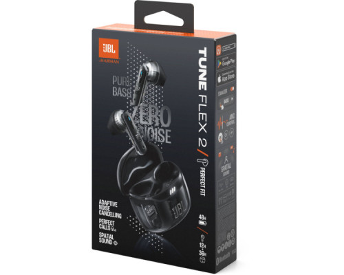 Навушники JBL Tune Flex 2 Ghost Black (JBLTFLEX2GBLK)