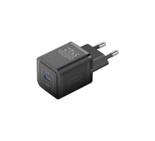 Зарядний пристрій Vention 1xUSB-C PD20W GaN + cable USB-C to USB-C black (TZ-FEPB0-EU-01)