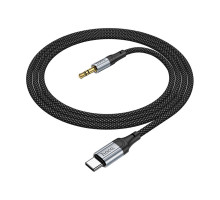 Кабель мультимедійний USB-C to 3.5mm M 1.0m Black HOCO (6942007608824)