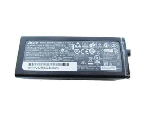 Блок живлення до ноутбуку Acer 45W 19V, 2.37A, 5.5/1.7 (A13-045N2A / A40241)