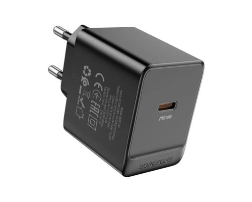 Зарядний пристрій BOROFONE BAS13A Erudite USB-C PD20W Black (6941991104855) Зарядний пристрій BOROFONE BAS13A Erudite USB-C PD20W Black (6941991104855)