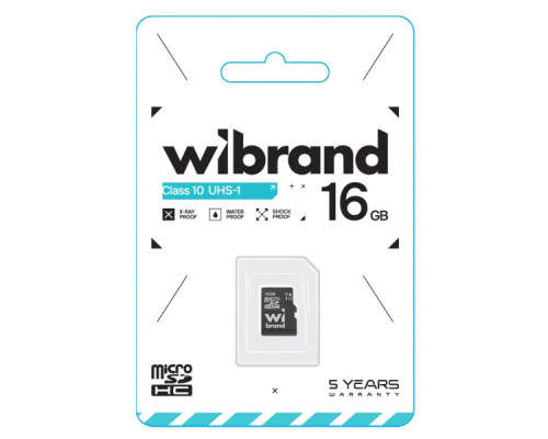 Карта пам'яті Wibrand 16GB microSD class 10 UHS-I (WICDHU1/16GB)