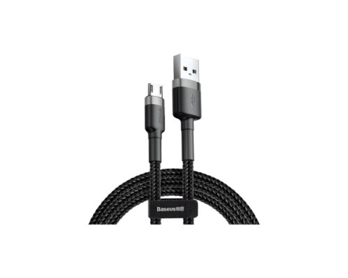 Дата кабель USB 2.0 AM to Micro 5P 3.0m 2A Gray-Black Baseus (CAMKLF-HG1)