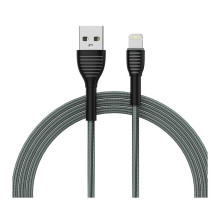 Дата кабель USB 2.0 AM to Lightning 1.0m ColorWay (CW-CBUL041-GR)