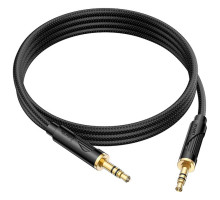 Кабель мультимедійний 3.5mm M to 3.5mm M 1.0m Black HOCO (6942007625463)