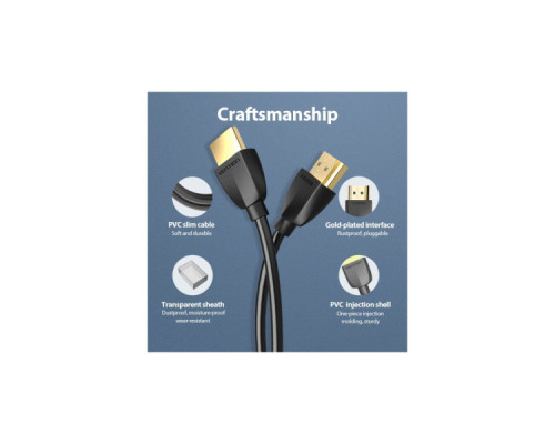Кабель мультимедійний HDMI M to HDMI M 2.0m V2.0 4K60Hz PVC Vention (AAIBH)