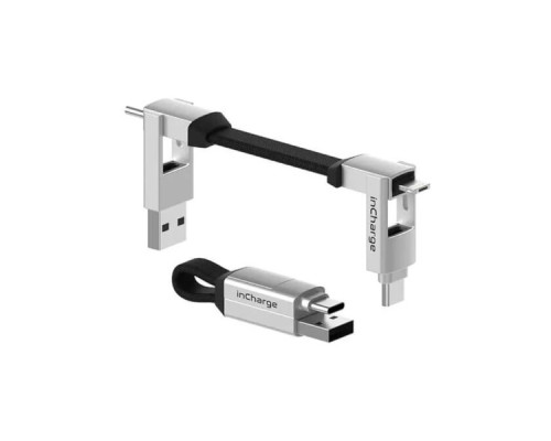 Дата кабель 6in1 inCharge 6 - 0.06m white Rolling Square (SIX02R)