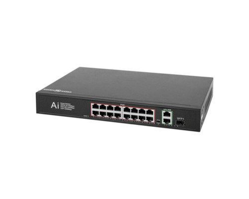 Комутатор мережевий Greenvision GV-010-D-16+2 PG+1 SFP (GV-010-D-16+2PG+1SFP)
