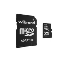 Карта пам'яті Wibrand 4GB microSD class 4 (WICDC4/4GB-A)