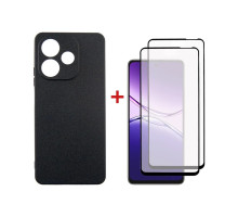 Чохол до мобільного телефона Dengos Oppo A5 Pro Case Soft + 2 Glass (Black) (DG-CTG2P-22)